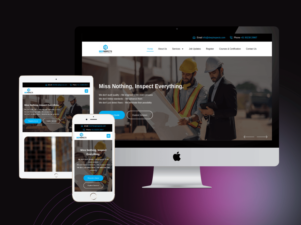 Deepinspects Website & CRM